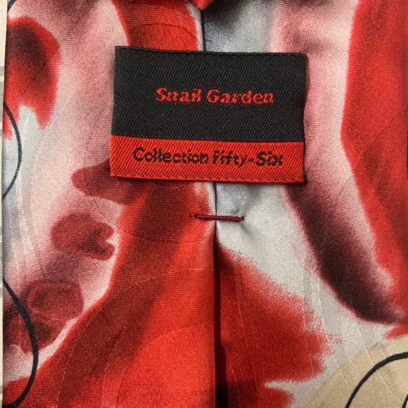 J. GARCIA Tie Silk Snail Garden Collection Fifty-Six - Picture 4 of 4
